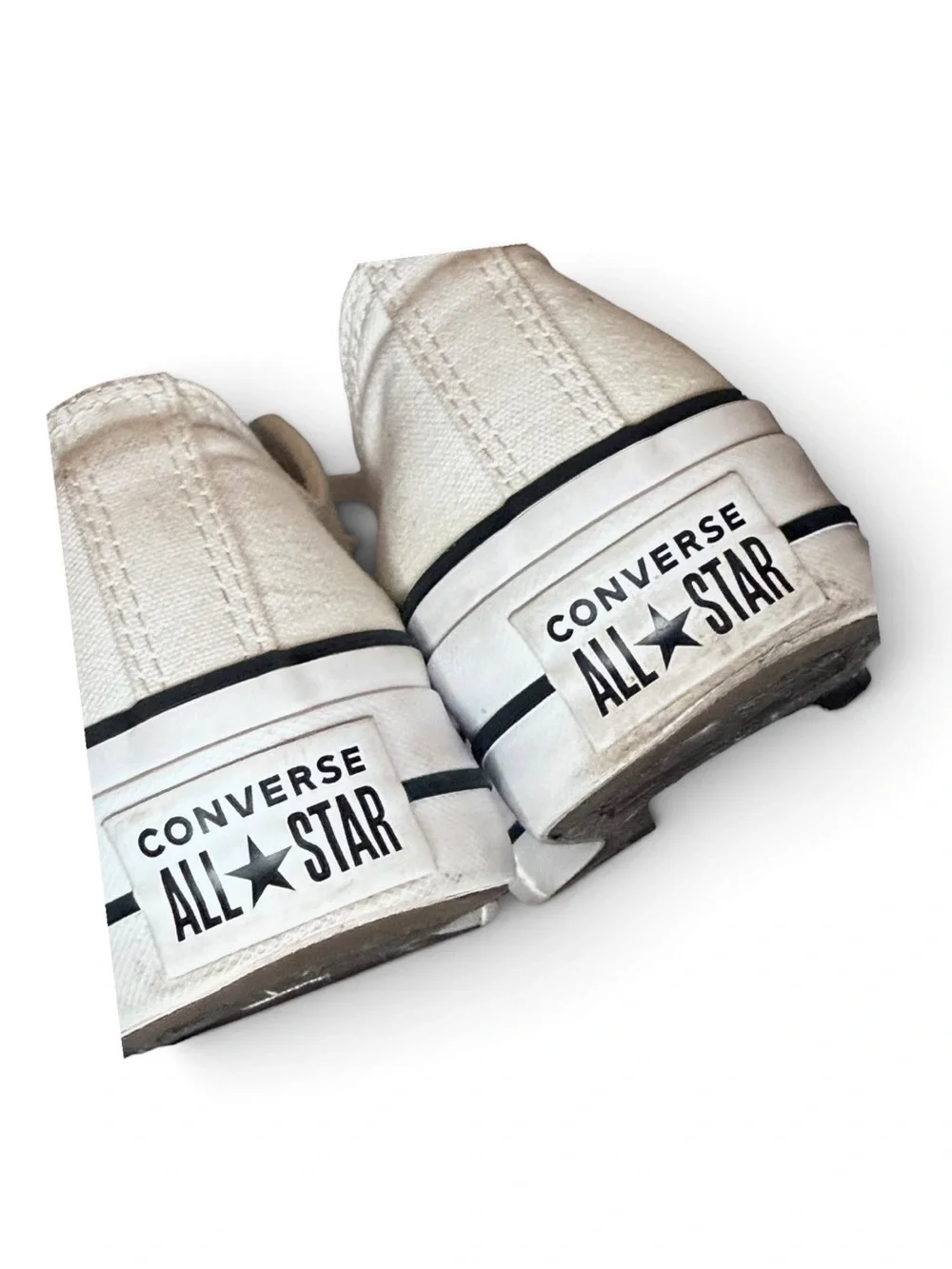 Converse Low Top Sneakers in White with Black Trim